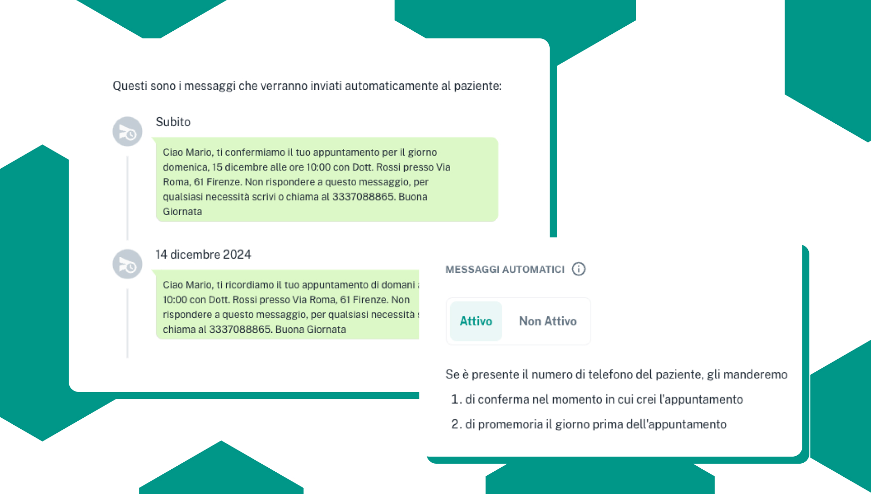 Promemoria automatici Pazienti